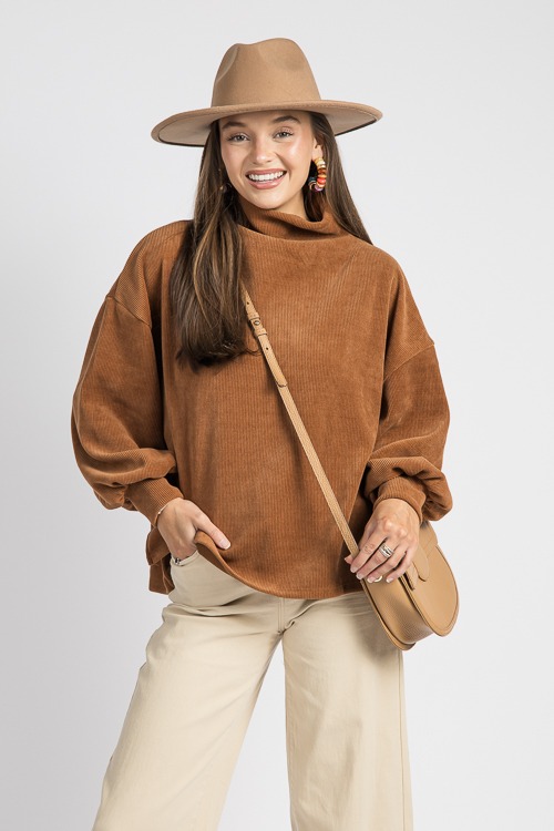 Corded Mock Neck Top, Camel - 4K7A5475- (2).jpg